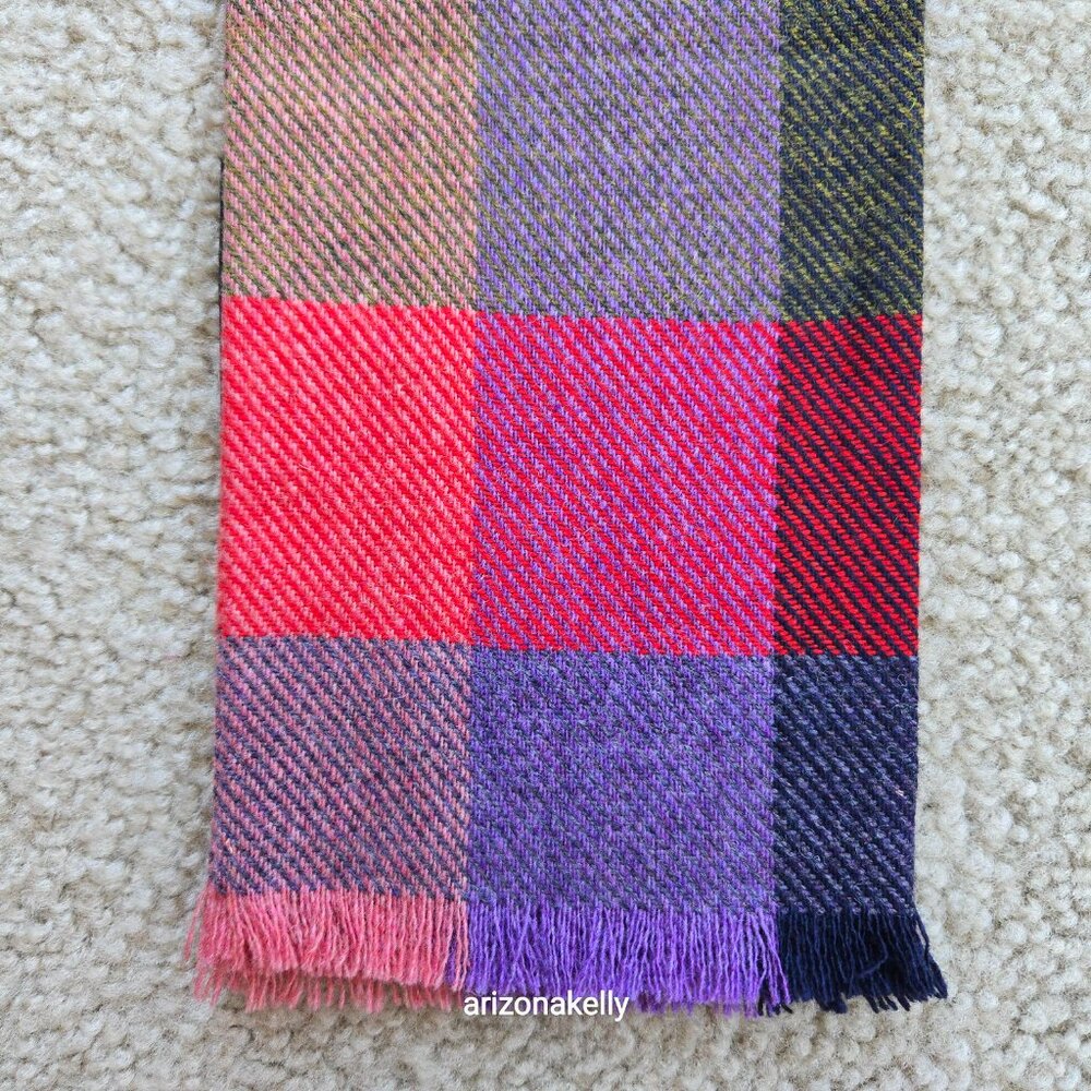 NWOT Wool Irish Donegal Tweed Triona Colorful Skinny Scarf - Picture 3 of 9